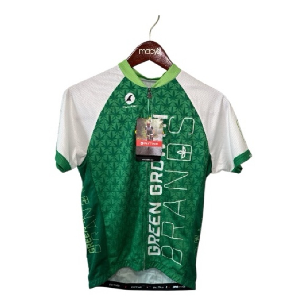 NEW! Pactimo Cannabis Women's Cycling Bicycle Jersey Large Green